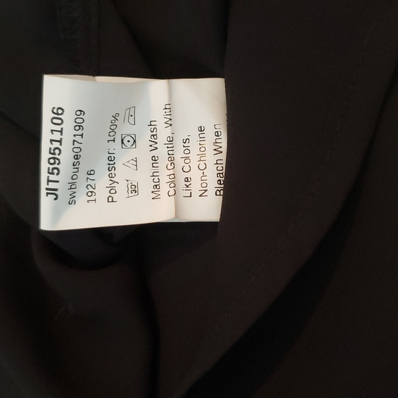 Embezzled collar with pearls black small blouse - Picture 7 of 9